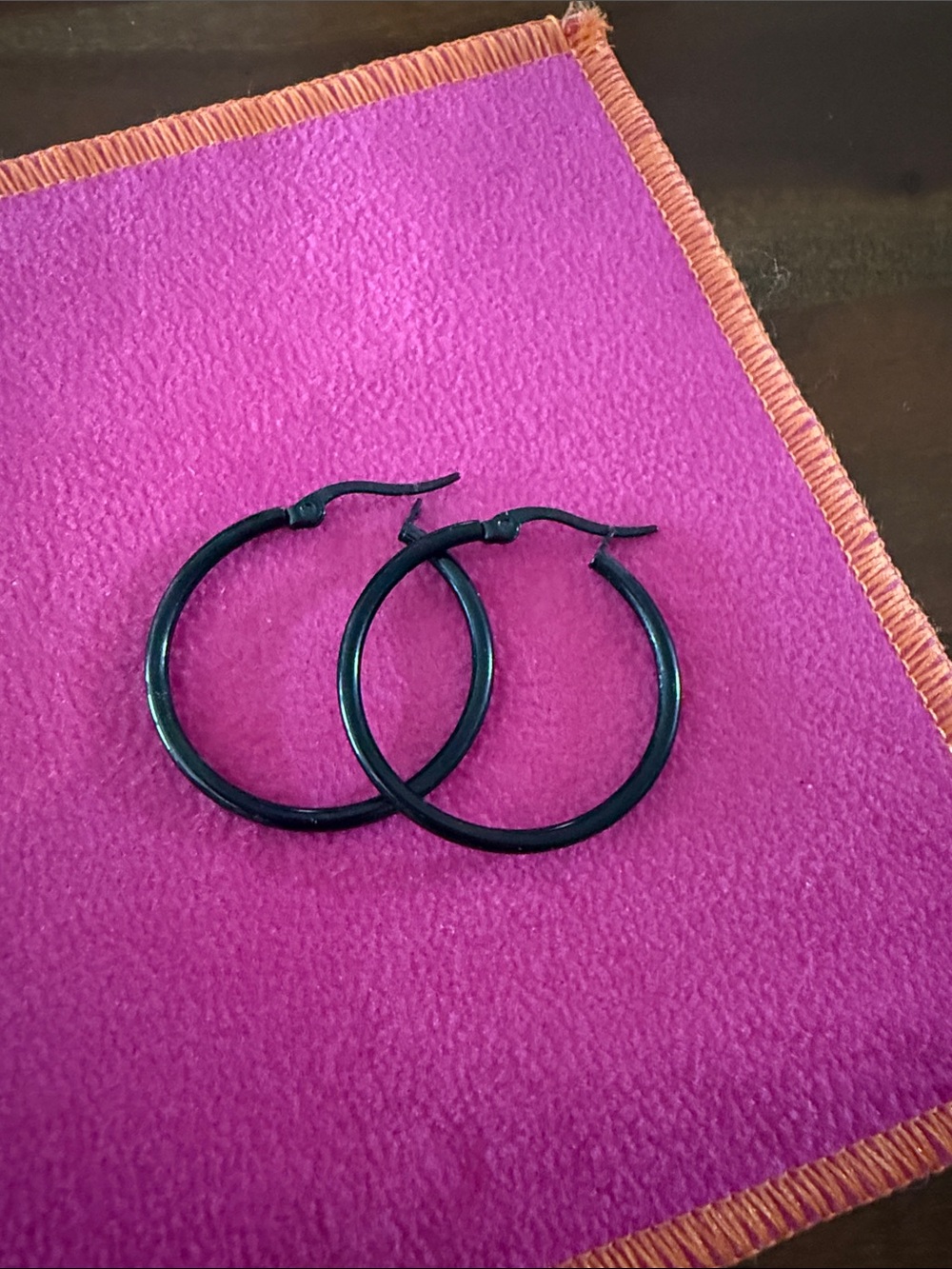Black Hoop Earrings - Women Jewelry